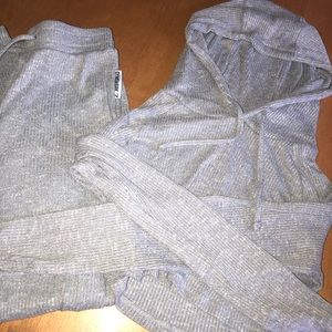 Gymshark ribbed hoodie and jogger set sz S